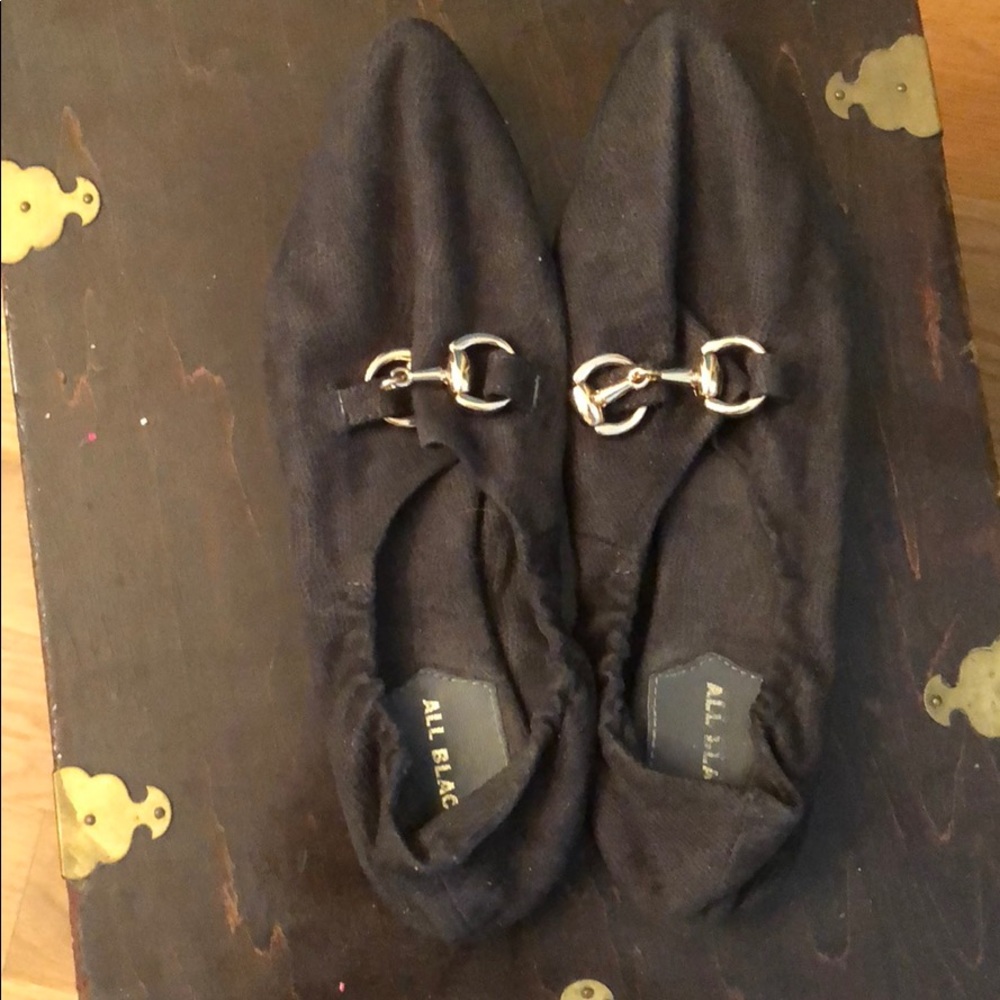 Suede pointed toe flats